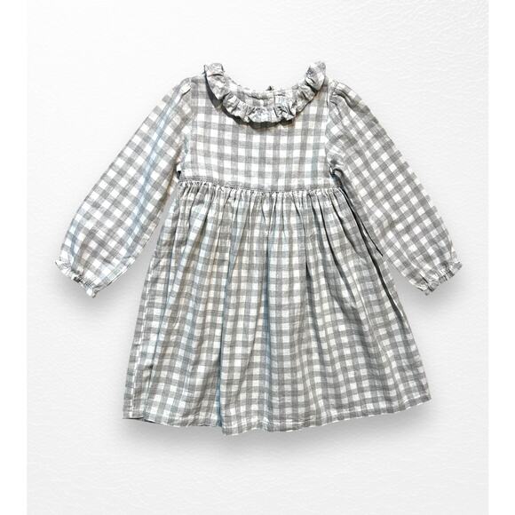NWT JoJo Maman Bébé Flannel Dress, Size 5/6 - Picture 1 of 7